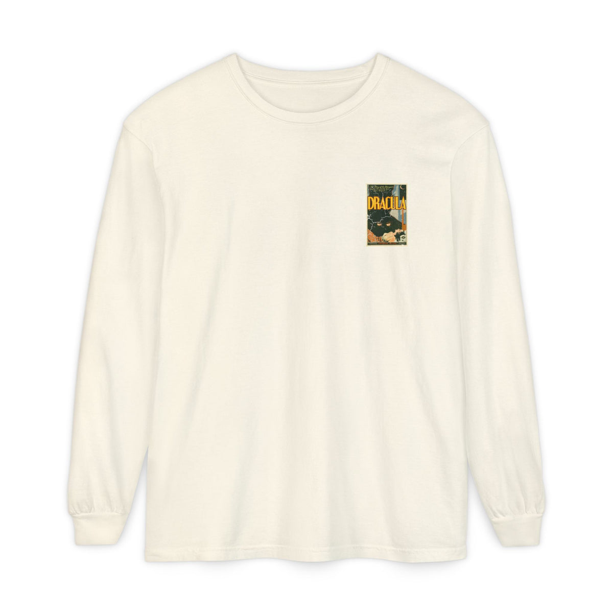 Vintage Dracula long sleeve t-shirt Comfort Colors Dracula poster style shirt Unisex Garment-dyed Long Sleeve T-Shirt