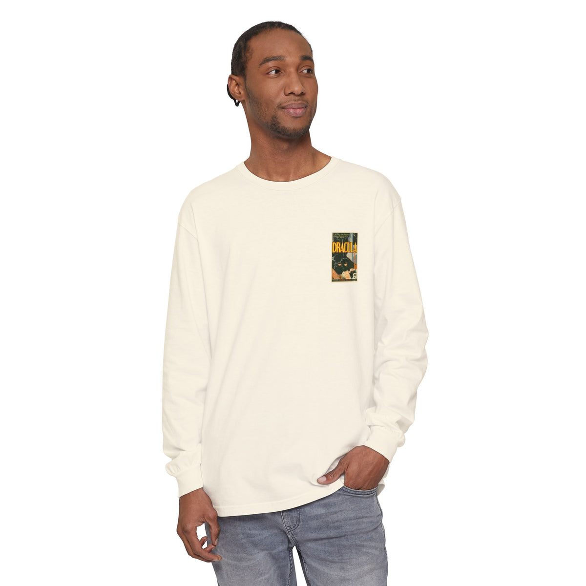 Vintage Dracula long sleeve t-shirt Comfort Colors Dracula poster style shirt Unisex Garment-dyed Long Sleeve T-Shirt