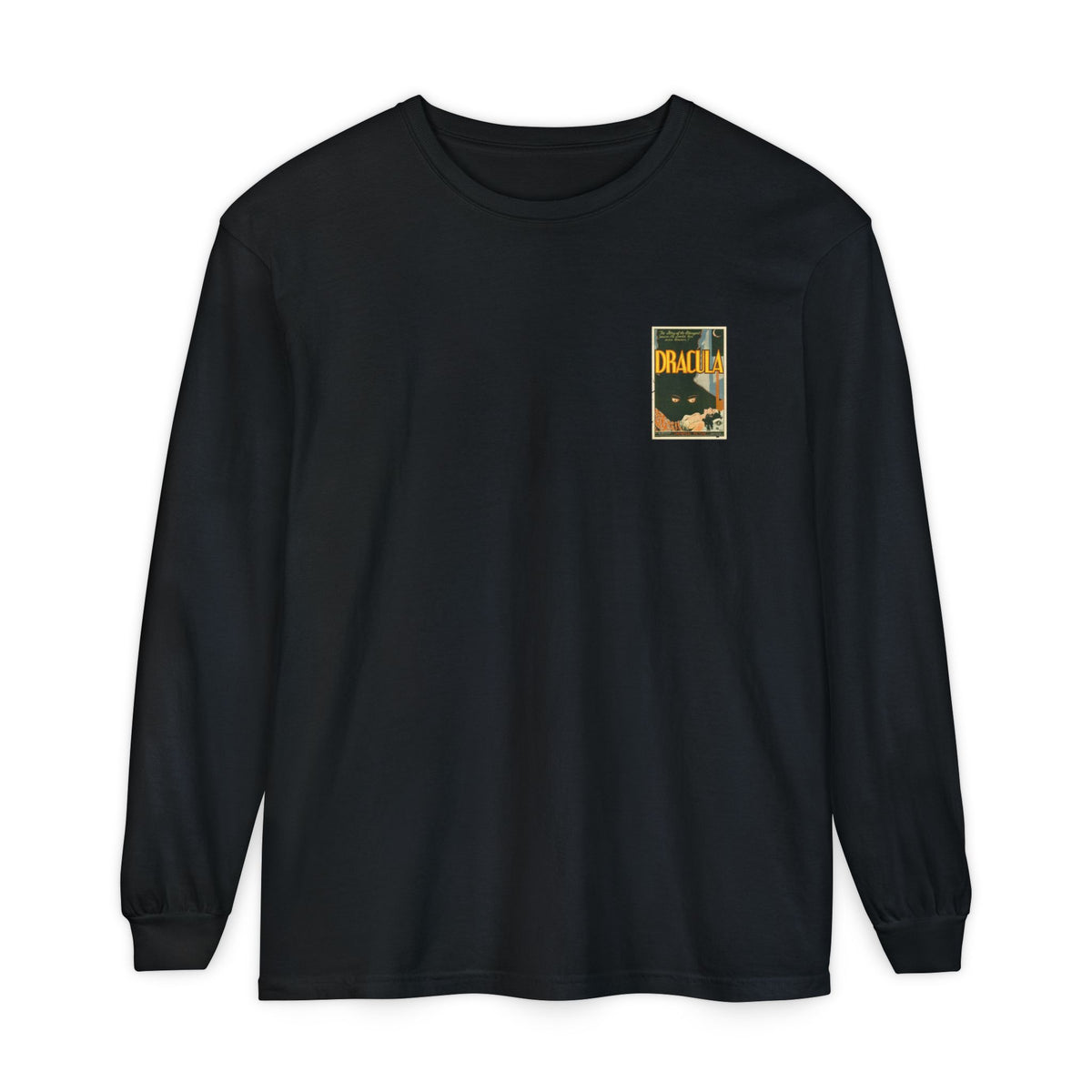 Vintage Dracula long sleeve t-shirt Comfort Colors Dracula poster style shirt Unisex Garment-dyed Long Sleeve T-Shirt