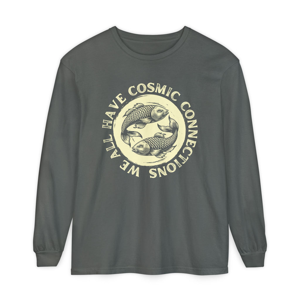 Cosmic Koi Fish We All Have Cosmic Connections Long Sleeve Comfort Colors® T-Shirt