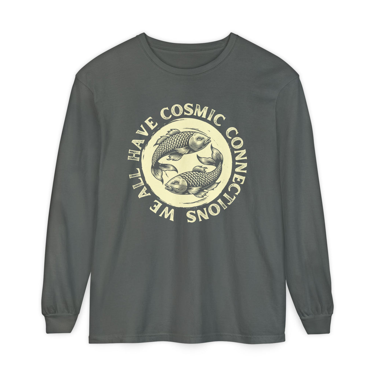 Cosmic Koi Fish We All Have Cosmic Connections Long Sleeve Comfort Colors® T-Shirt