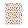 Holiday Surf Santa Velveteen Plush Blanket — Tropical Christmas Throw
