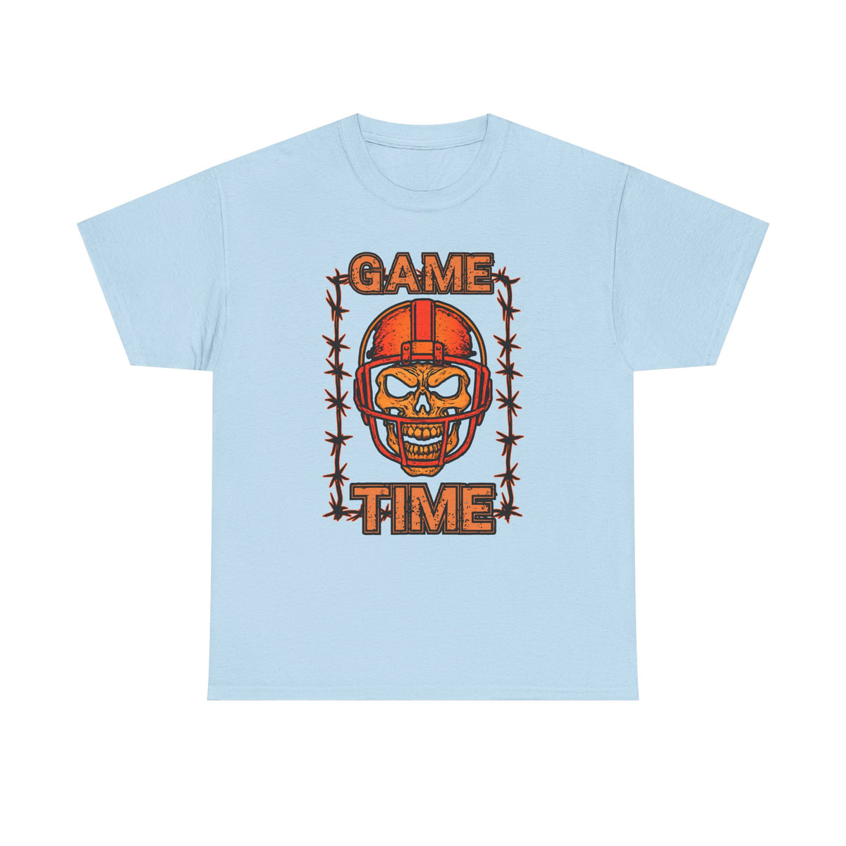 Football Skull Shirt Game Time tee gift for football lover