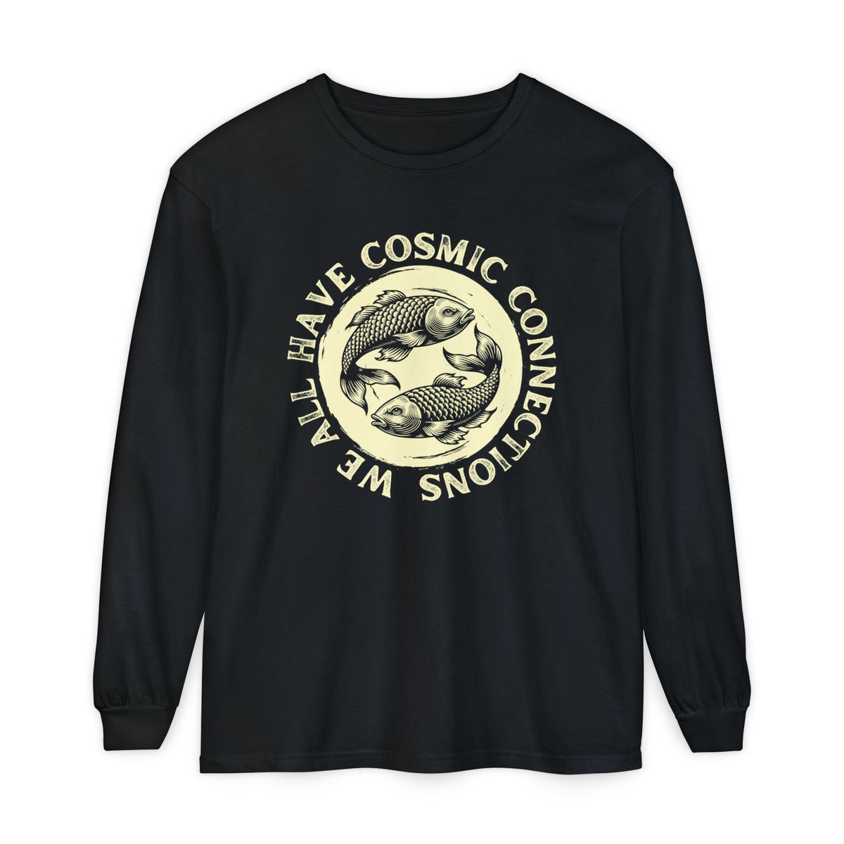 Cosmic Koi Fish We All Have Cosmic Connections Long Sleeve Comfort Colors® T-Shirt