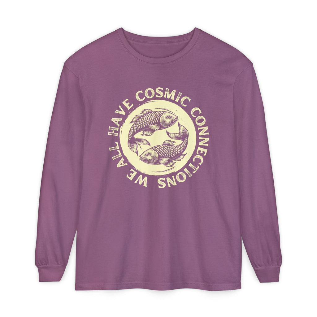 Cosmic Koi Fish We All Have Cosmic Connections Long Sleeve Comfort Colors® T-Shirt