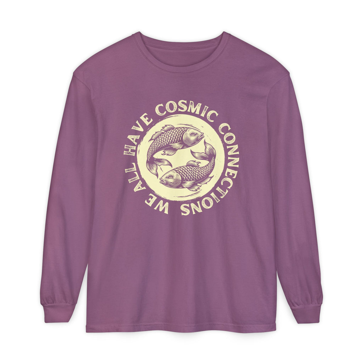 Cosmic Koi Fish We All Have Cosmic Connections Long Sleeve Comfort Colors® T-Shirt