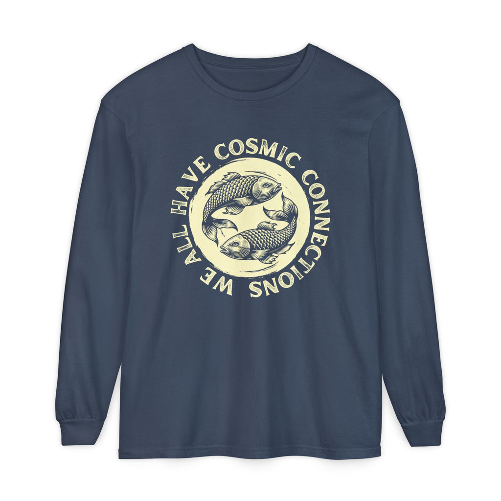 Cosmic Koi Fish We All Have Cosmic Connections Long Sleeve Comfort Colors® T-Shirt