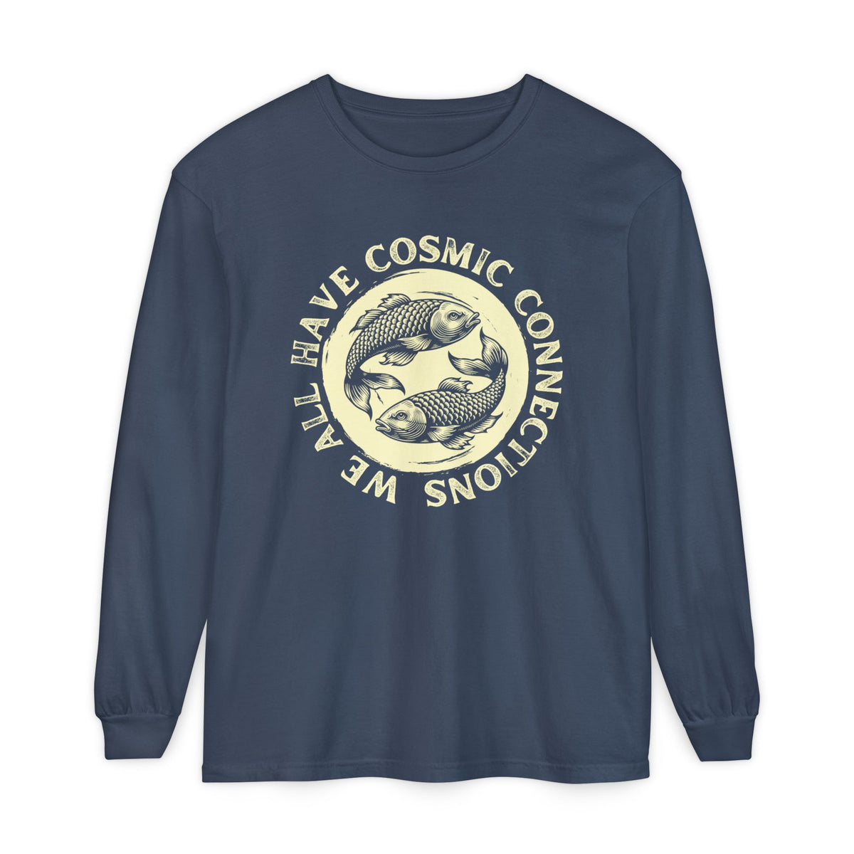 Cosmic Koi Fish We All Have Cosmic Connections Long Sleeve Comfort Colors® T-Shirt