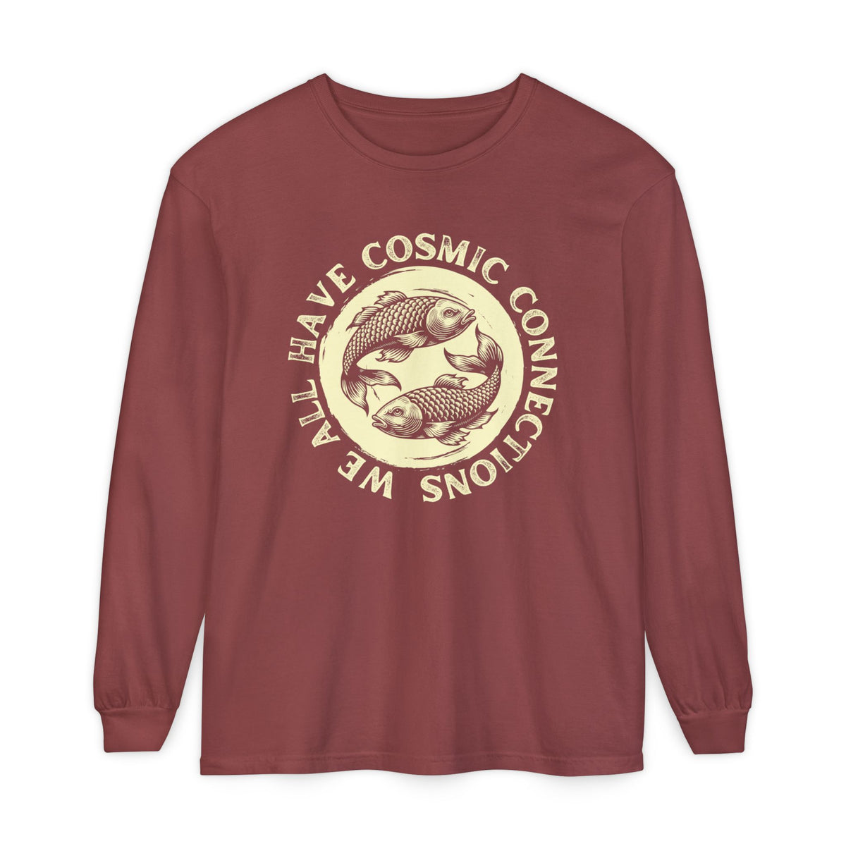 Cosmic Koi Fish We All Have Cosmic Connections Long Sleeve Comfort Colors® T-Shirt