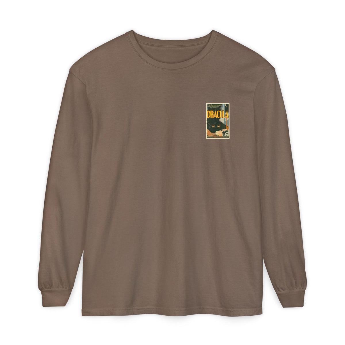 Vintage Dracula long sleeve t-shirt Comfort Colors Dracula poster style shirt Unisex Garment-dyed Long Sleeve T-Shirt