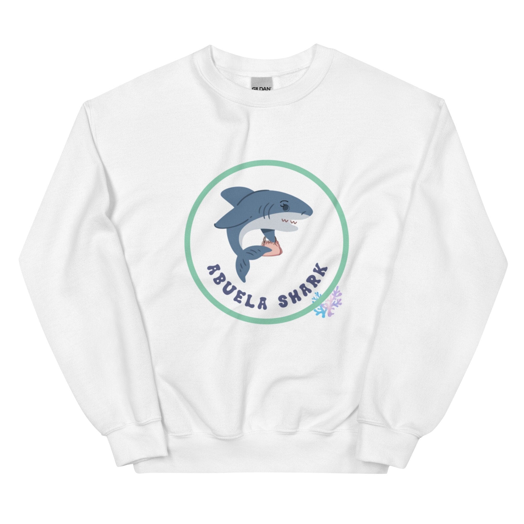 Abuela Shark Sweatshirt, cute Abuela Grandma gift, Abuela shark with purse sweatshirt,  Abuela sweater