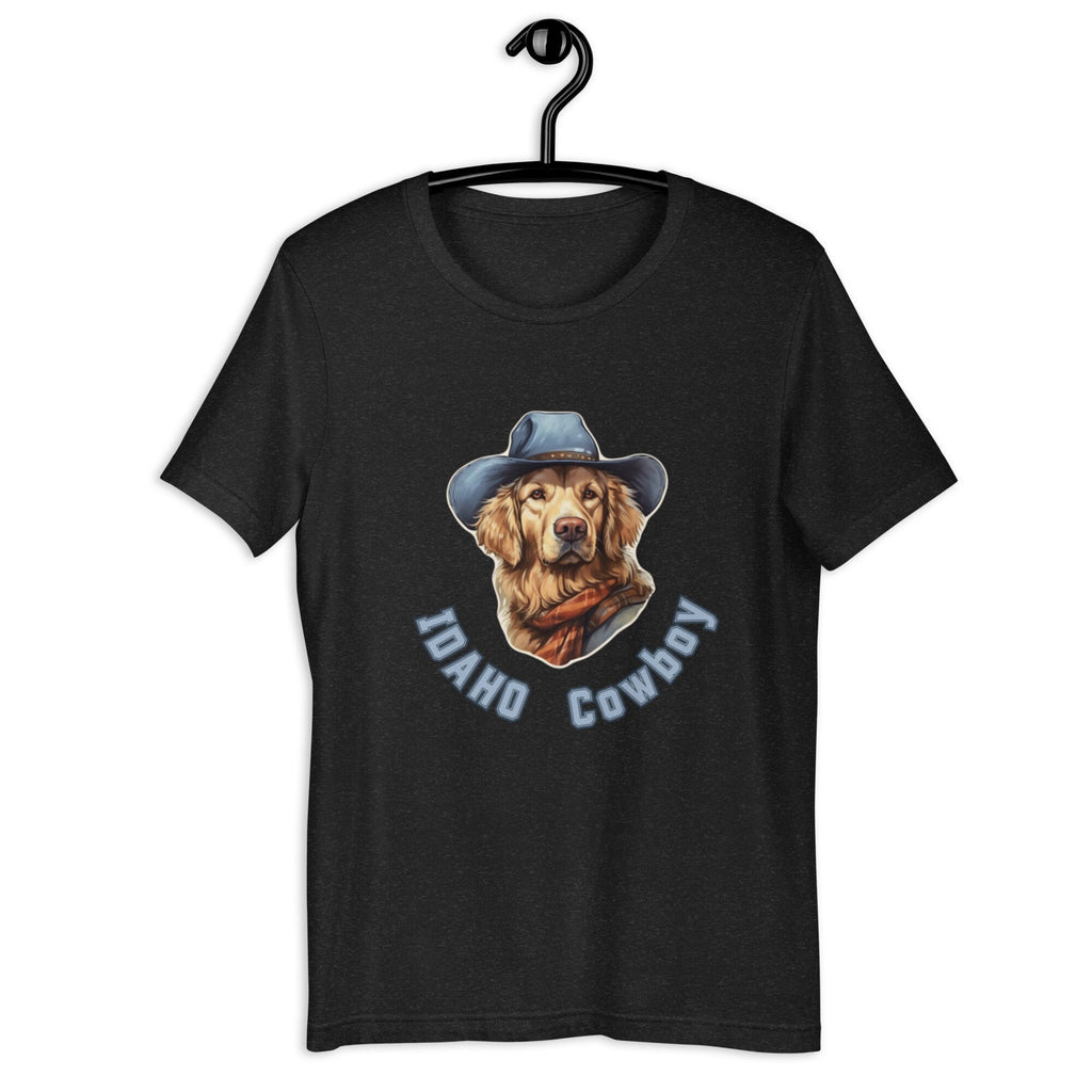 Idaho Cowboy Dog T-Shirt: Funny Western Golden Retriever Tee