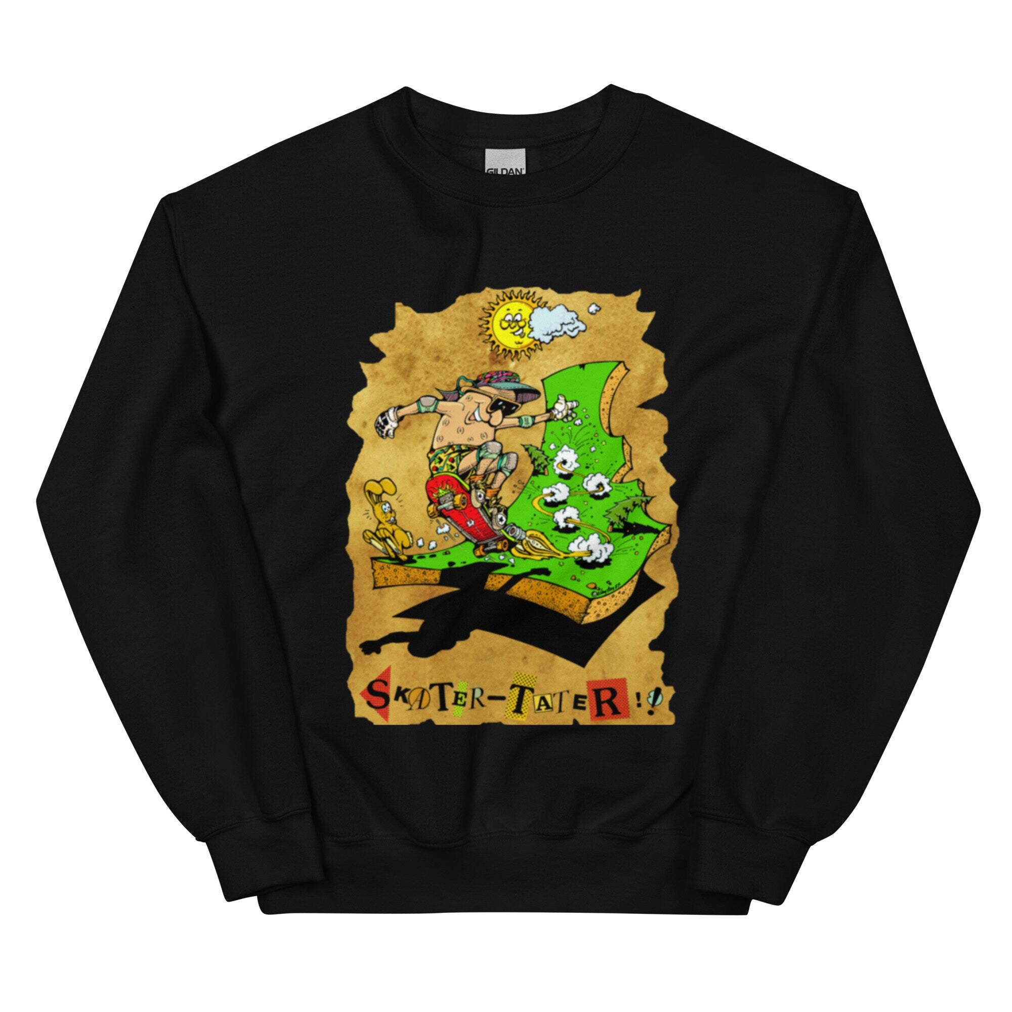 Idaho Sweatshirt: Vintage Skater Potato Graphic