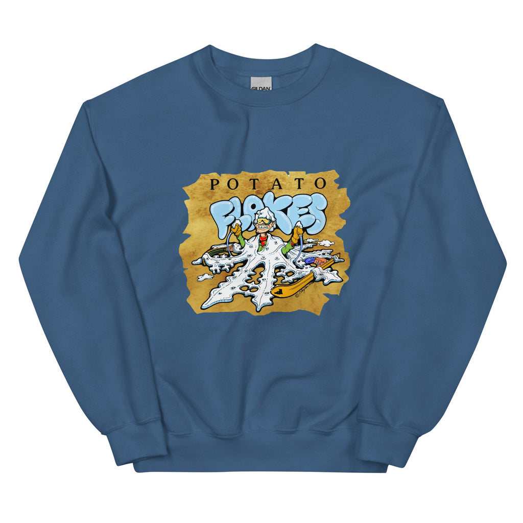 Funny Potato Flakes Sweatshirt: Vintage 80s Idaho Design