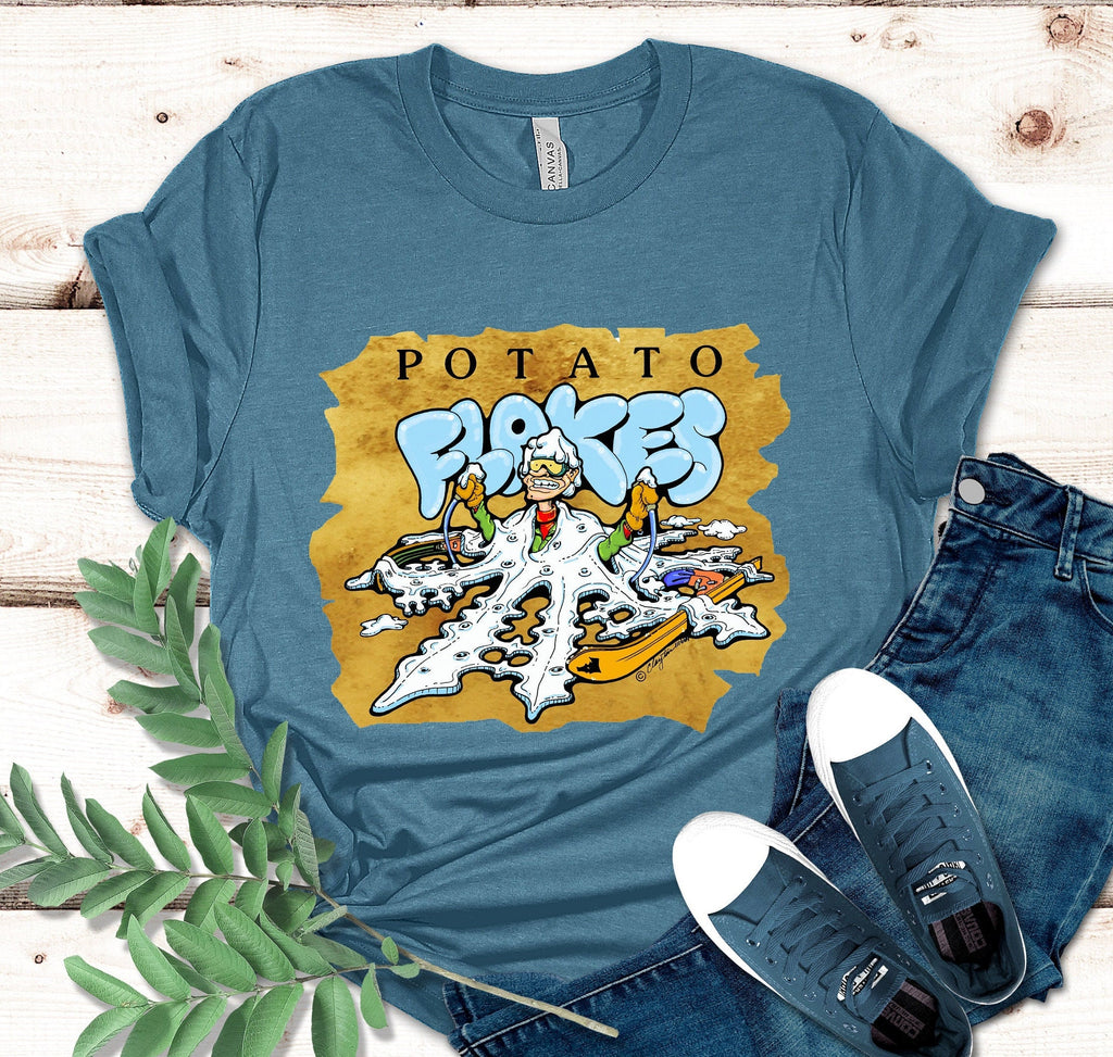 Funny Idaho Potato Cartoon Shirt: Vintage Spud Art Tee