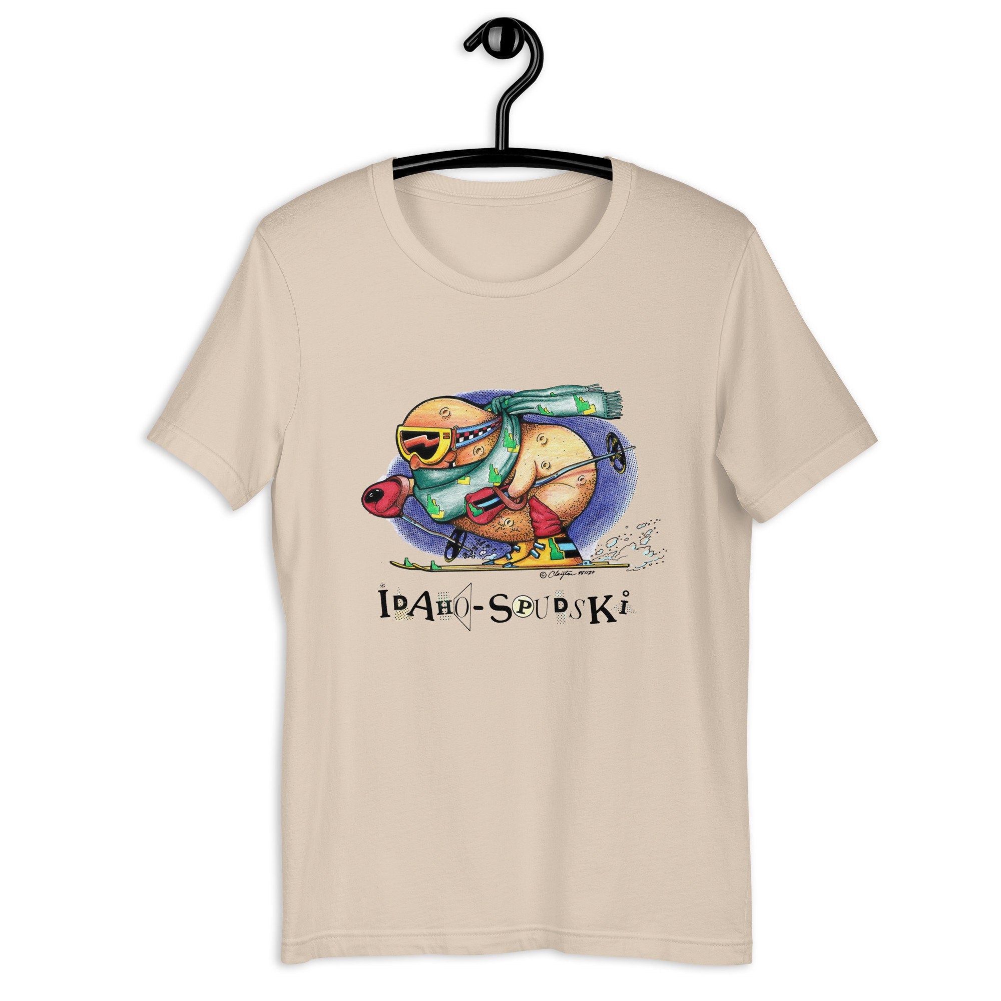 Funny Idaho Potato Ski Shirt: Vintage Spudski Art Tee