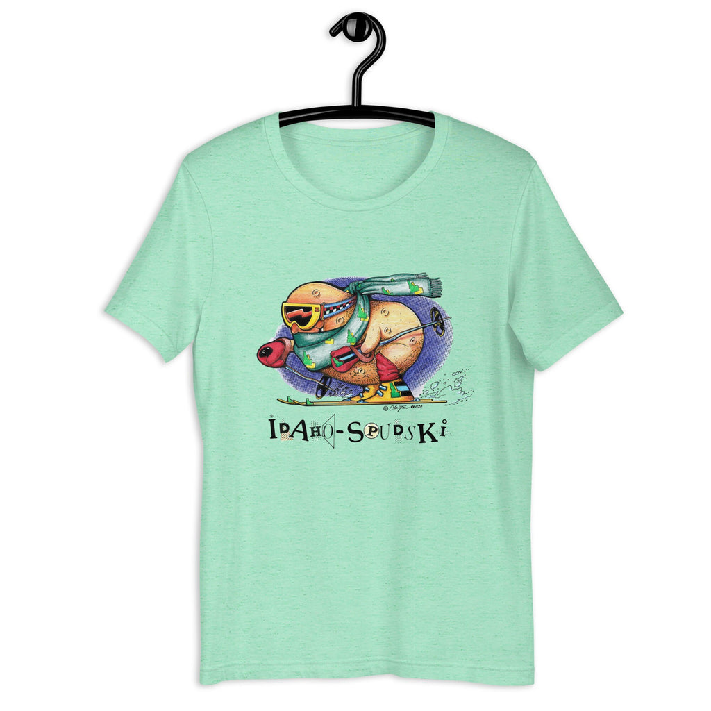Funny Idaho Potato Ski Shirt: Vintage Spudski Art Tee