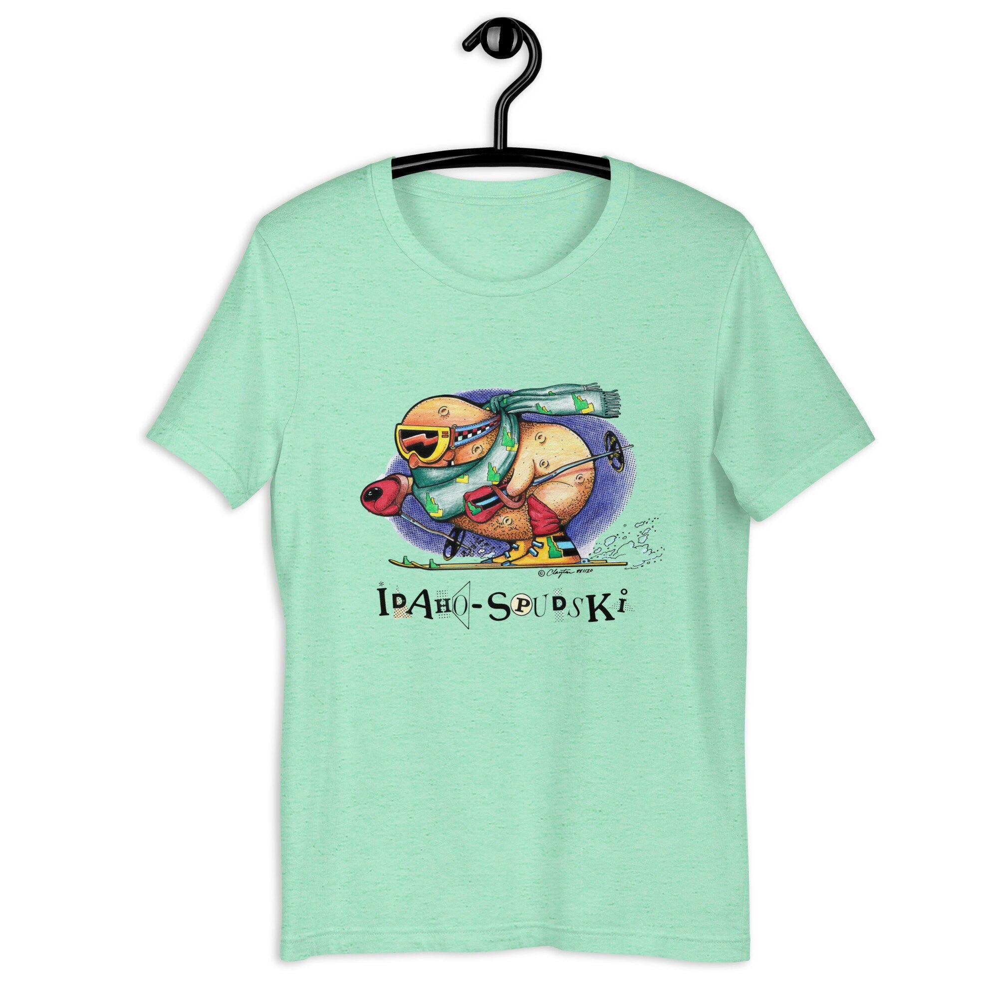 Funny Idaho Potato Ski Shirt: Vintage Spudski Art Tee