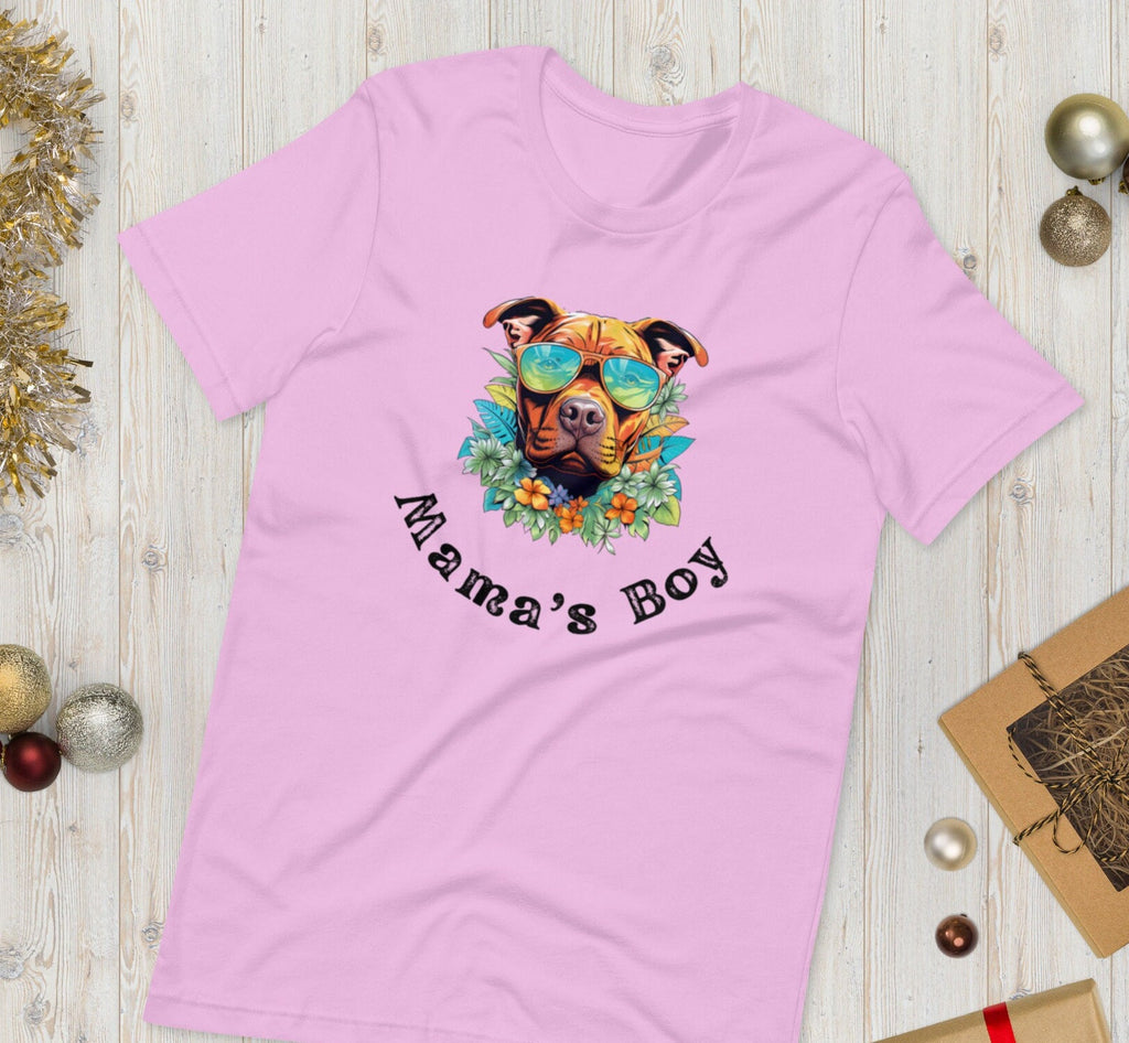 Funny Dog T-Shirt, Tropical Pit Bull Sunglasses, Dog Mama Gift
