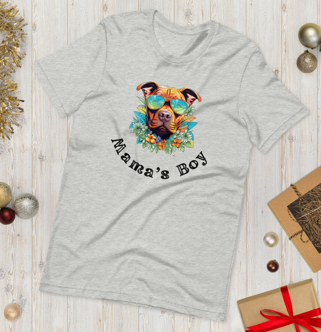 Funny Dog T-Shirt, Tropical Pit Bull Sunglasses, Dog Mama Gift