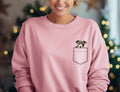 Personalized Pit Bull Sweatshirt: Puppy Pocket, Bully Mom/Dad Gift