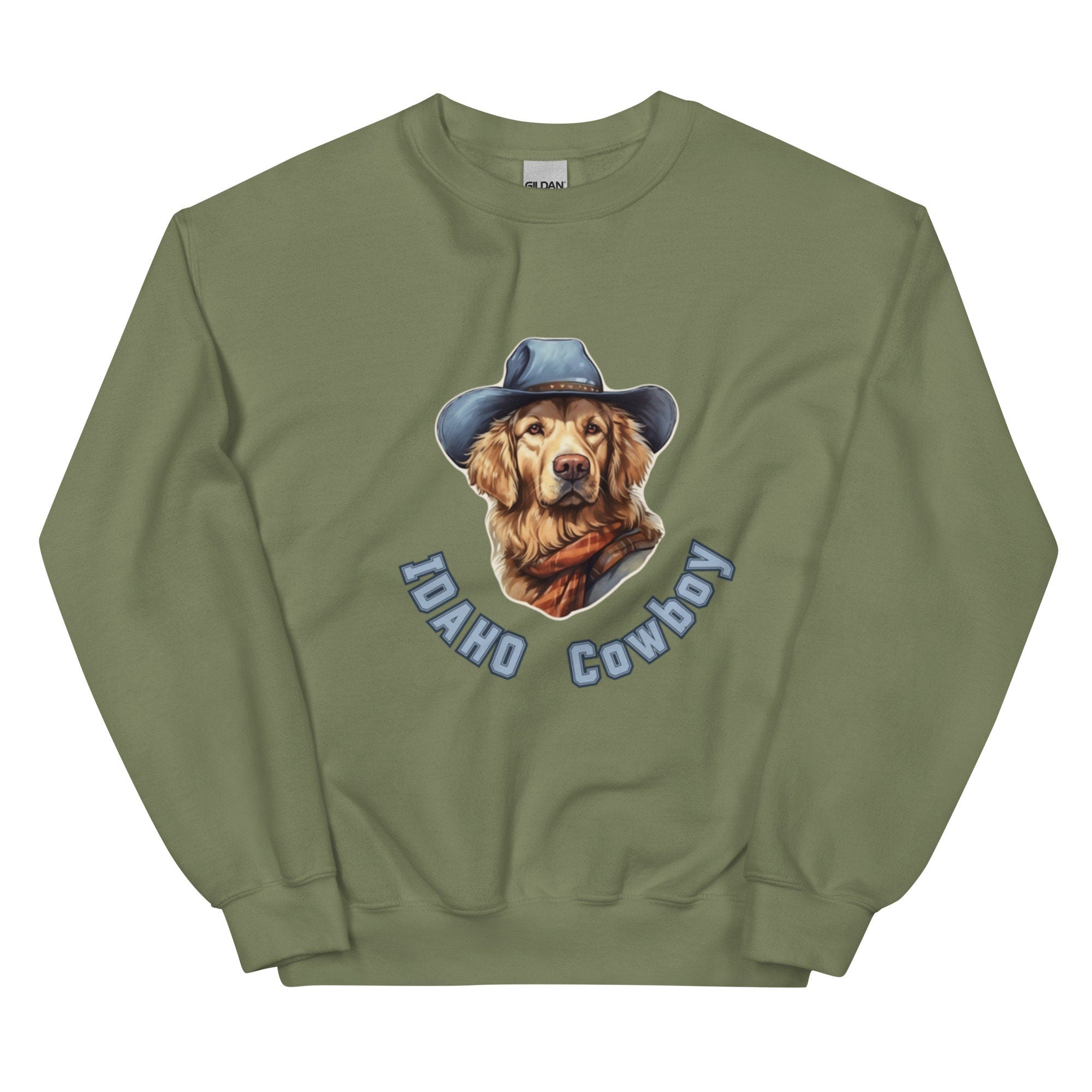 Idaho Sweatshirt: Funny Cowboy Dog, Western Theme