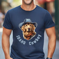 Idaho Cowboy Dog T-Shirt: Funny Western Golden Retriever Tee