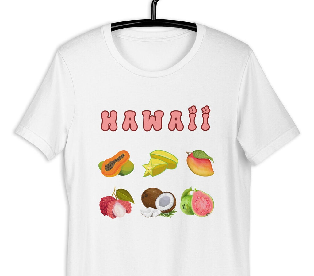 Hawaii Fruit T-Shirt: Tropical Mango, Papaya, Coconut Tee