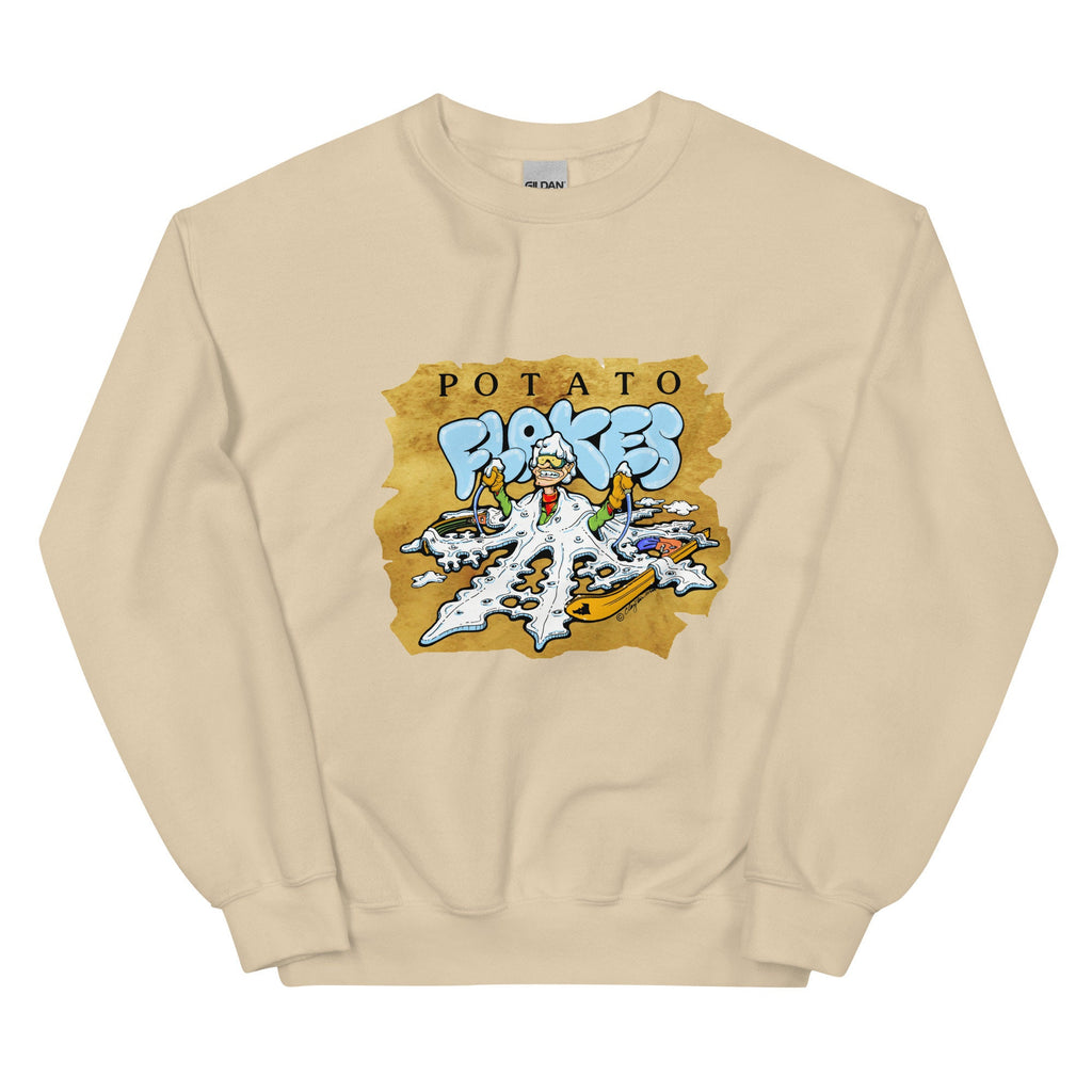 Funny Potato Flakes Sweatshirt: Vintage 80s Idaho Design