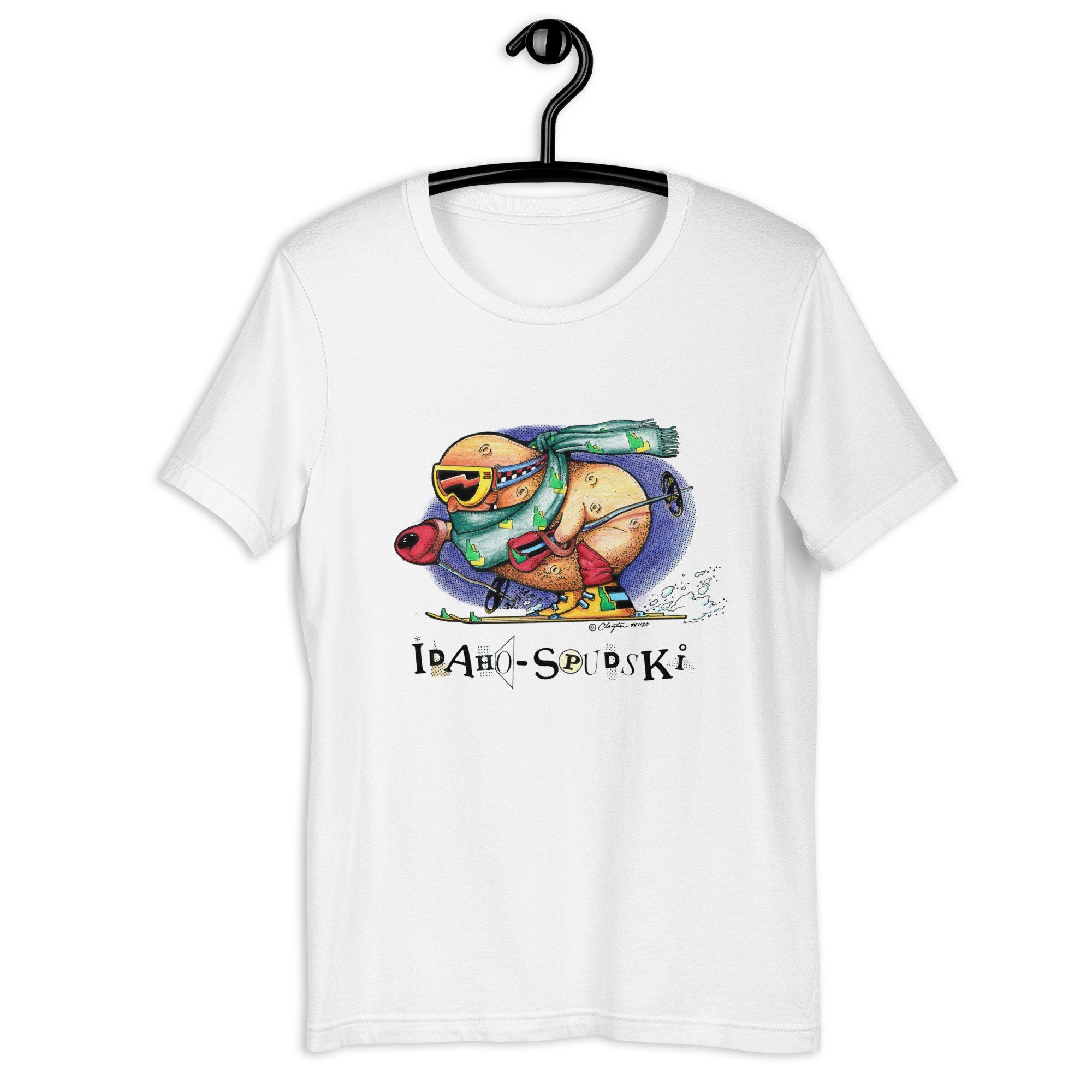Funny Idaho Potato Ski Shirt: Vintage Spudski Art Tee