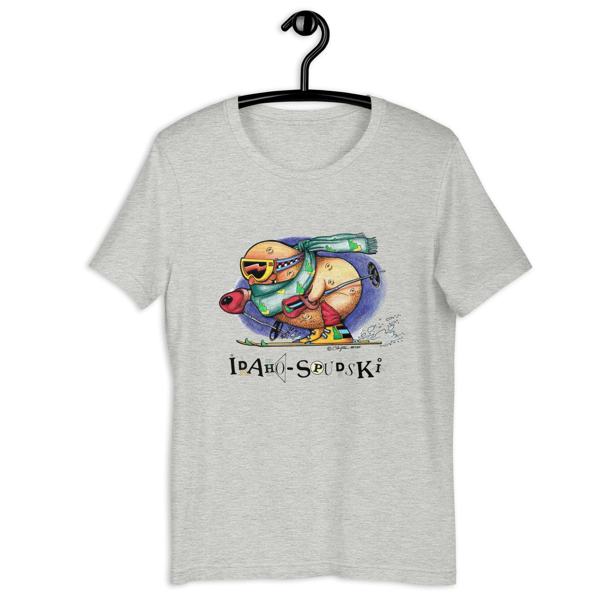 Funny Idaho Potato Ski Shirt: Vintage Spudski Art Tee