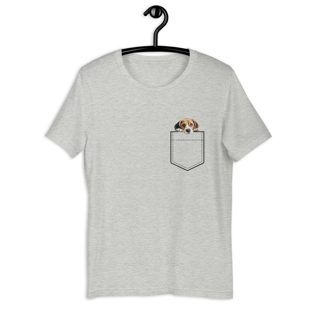 Personalized Beagle Puppy Shirt: Peeking Pocket Dog Tee
