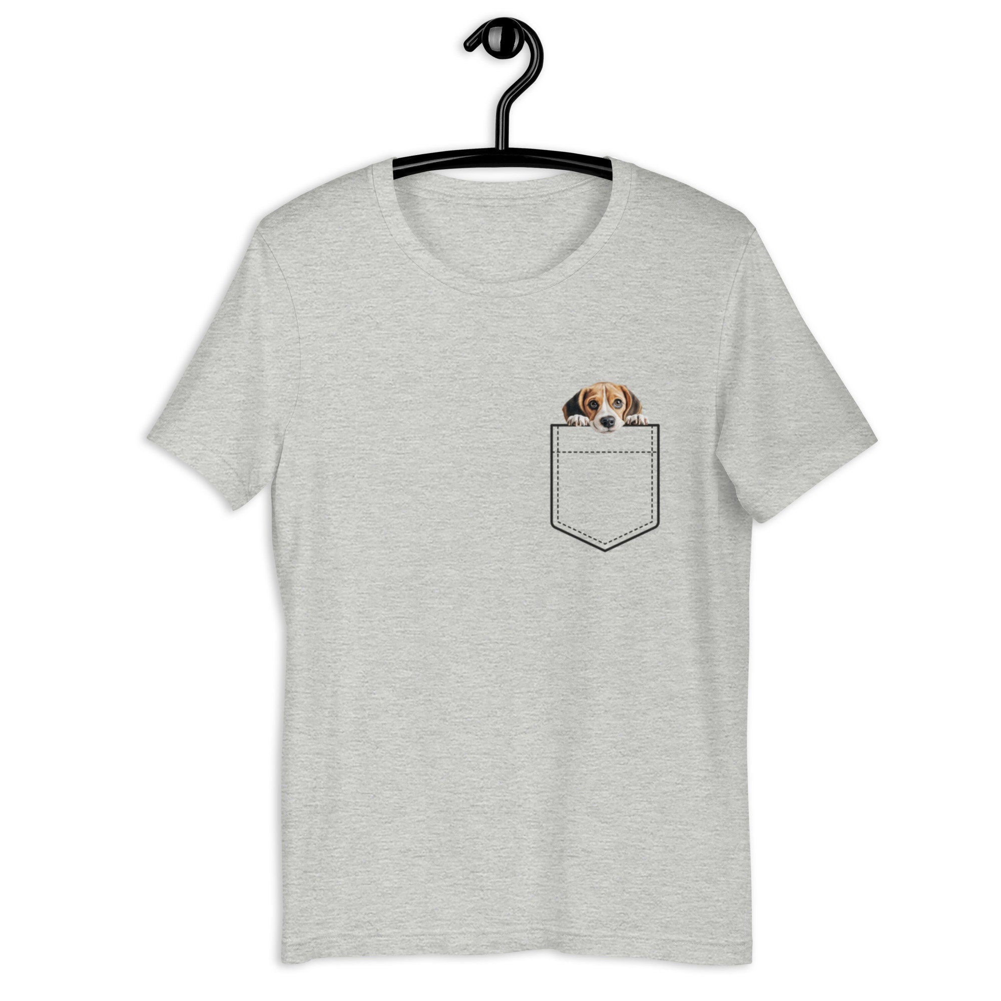 Personalized Beagle Puppy Shirt: Peeking Pocket Dog Tee