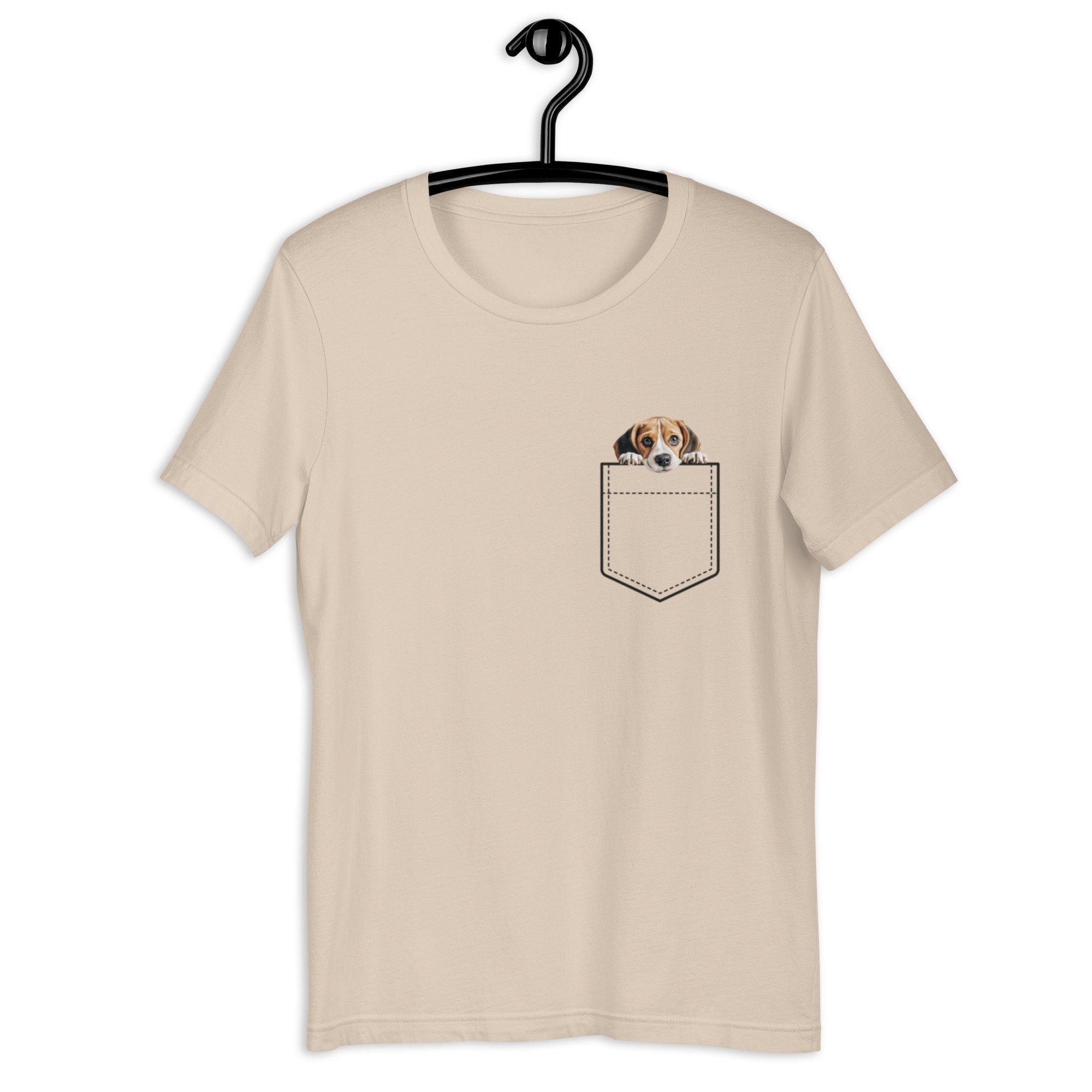 Personalized Beagle Puppy Shirt: Peeking Pocket Dog Tee
