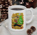 Idaho Ceramic Mug 11oz, white mug with Idaho Skater Tater design, coffee or hot chocolate mug with funny Idaho potato design, vintage art