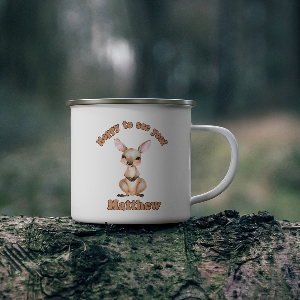 Personalized kids mug, hot chocolate mug for kids, camping mug , unbreakable enamel Mug for hot chocolate , coffee or tea