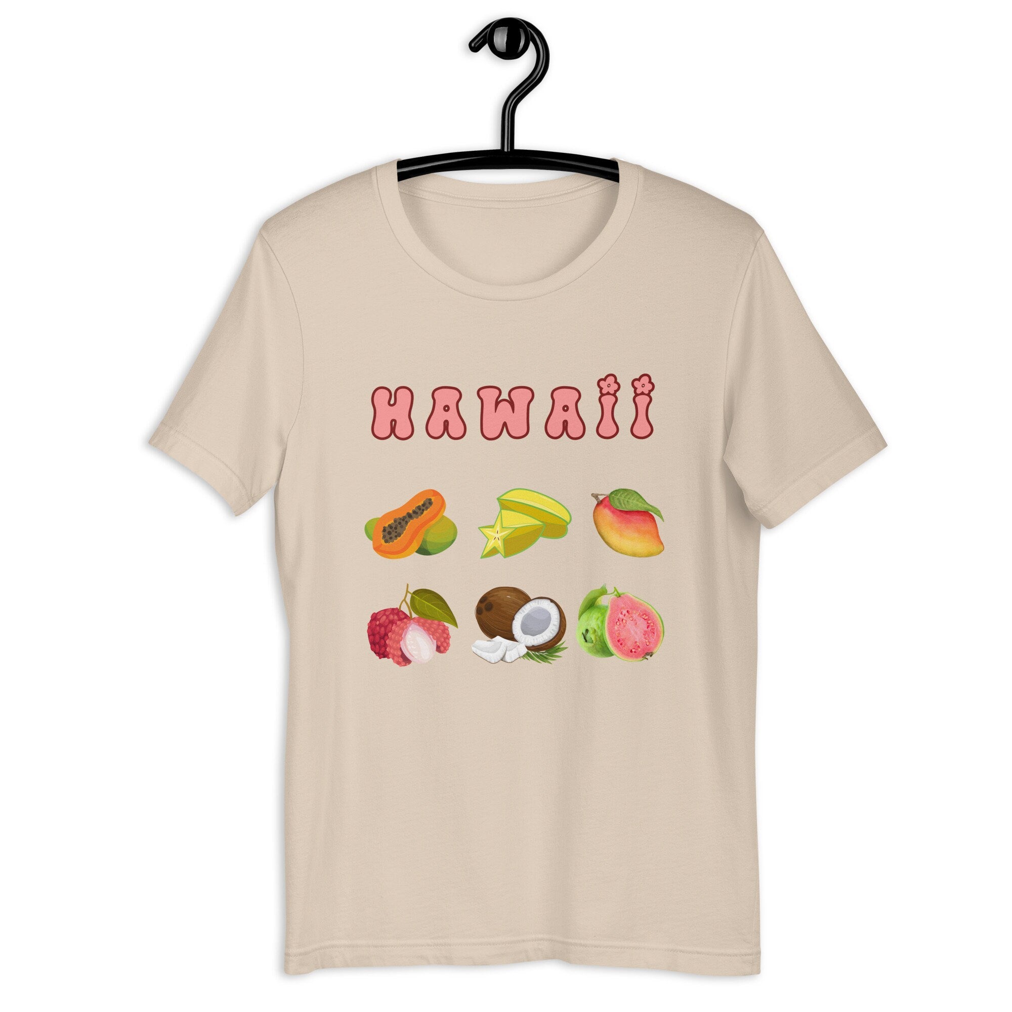 Hawaii Fruit T-Shirt: Tropical Mango, Papaya, Coconut Tee