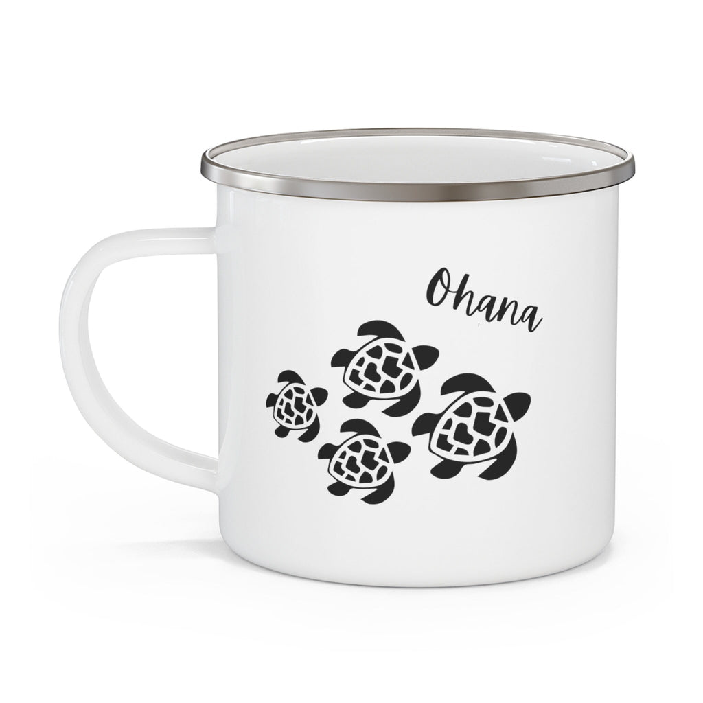 Personalized  Camping Mug,  Ohana mug, Ohana Family in Hawaiian mug, Four Turtles Mug, hot chocolate mug, Hawaii mug, unbreakable kids mug