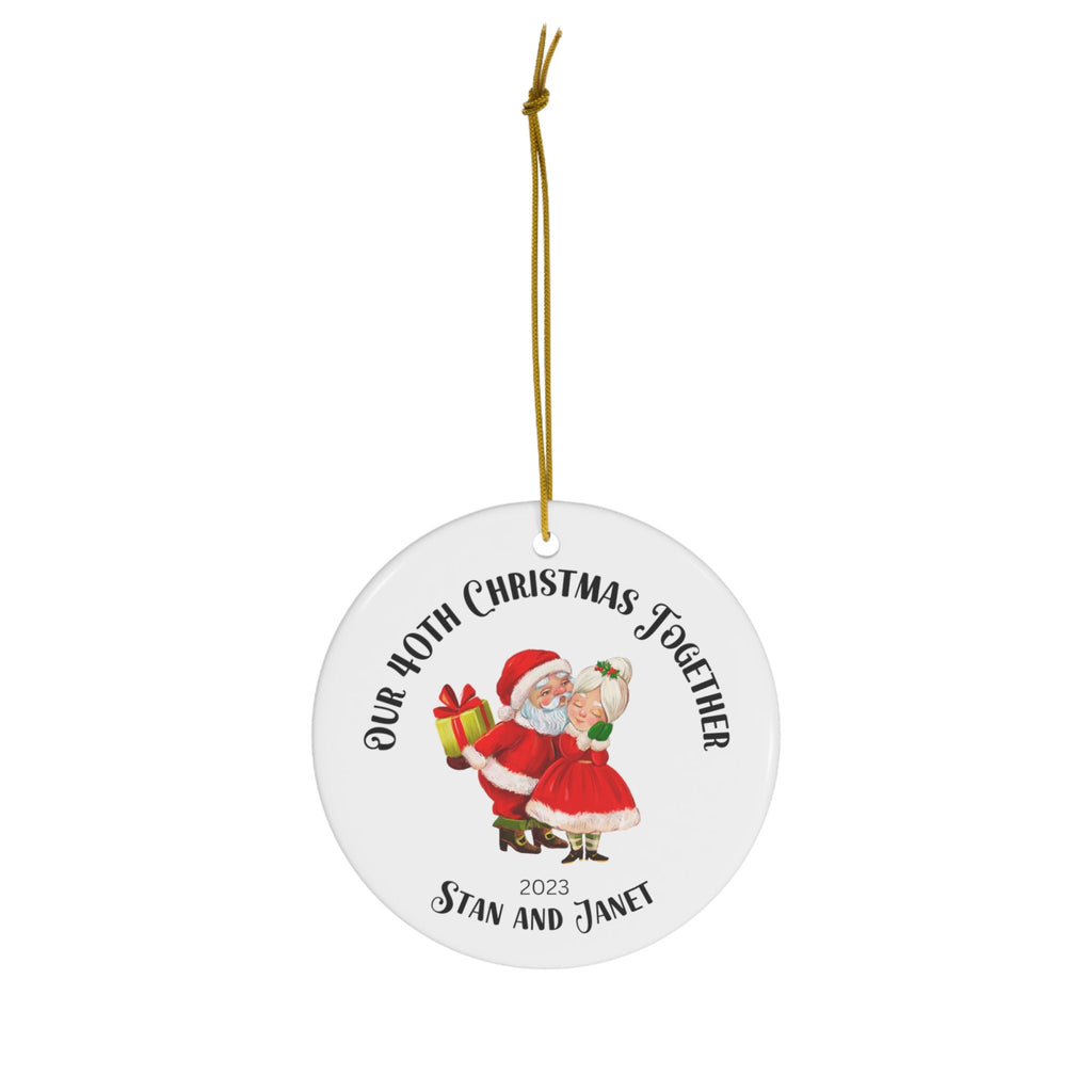 Personalized Christmas Ornament, 40th Christmas Together, 40th Anniversary, Ornament for parents, gift for grandparents, gift for parents