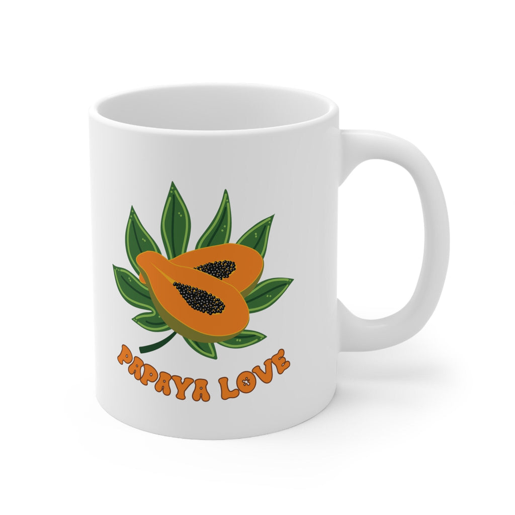 Papaya Coffee mug, papaya coffee cup, tropical fruit mug, papaya lover gift, gift for papaya lover, Papaya design, Hawaii fruit mug, papaya