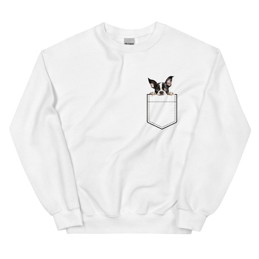 Boston Terrier Sweatshirt: Personalized Dog Pocket Pullover