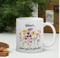 Wildflowers Mug, white glossy ceramic mug, gift for friend, gift for mom, gift for her coffee, mug gift, flower lover gift, flower gift