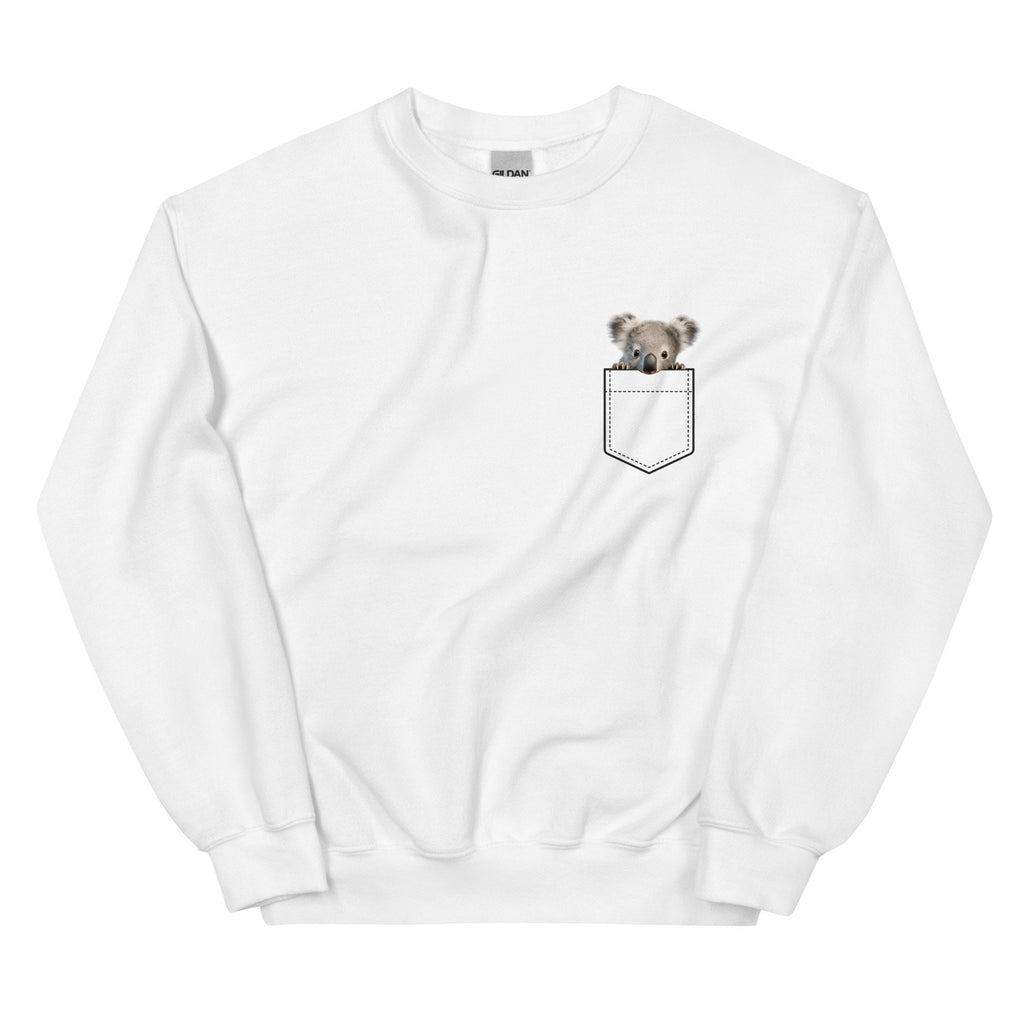 Koala Sweatshirt, Faux Pocket Personalized Animal Hoodie