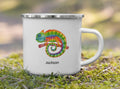Personalized Kids Enamel Mug: Jackson Chameleon, Unbreakable Gift