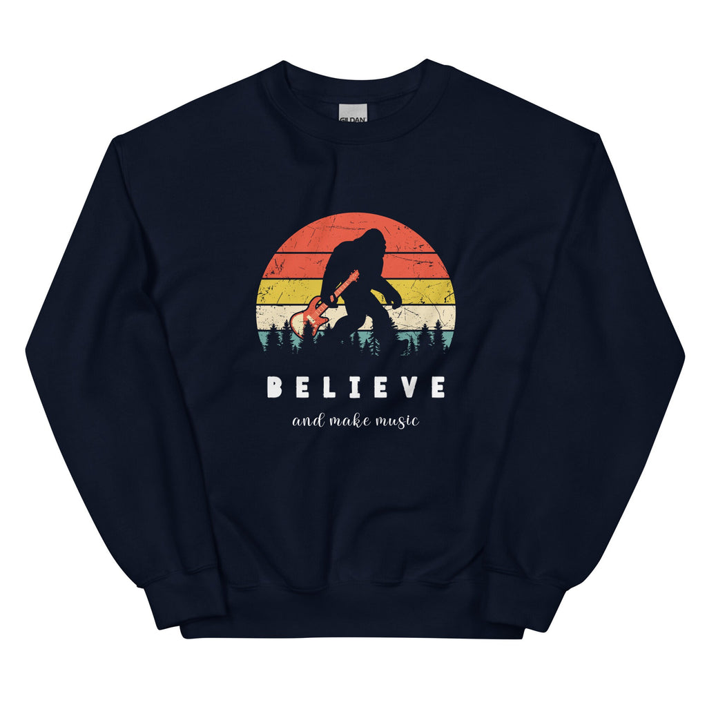 Guitar Bigfoot Sweatshirt: Music Lover Gift