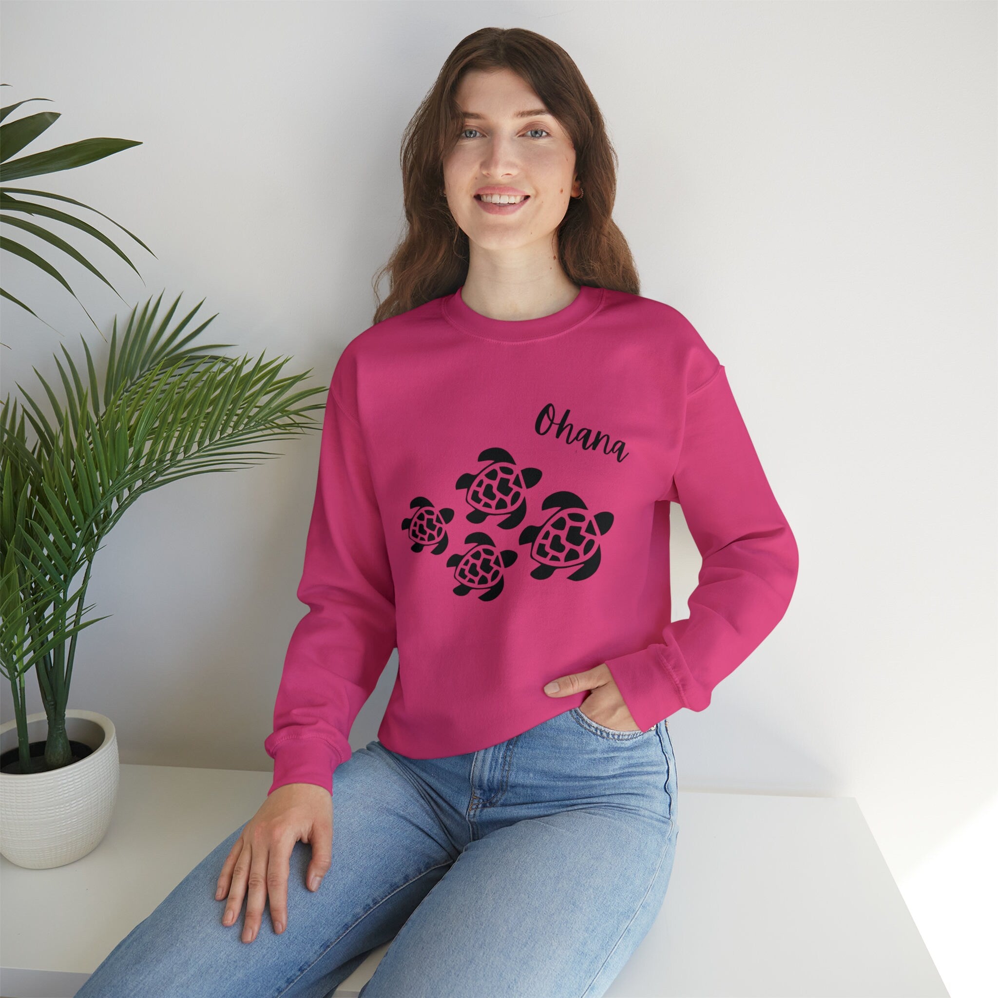 Ohana Turtles Sweatshirt: Hawaiian Family of Four Sweater