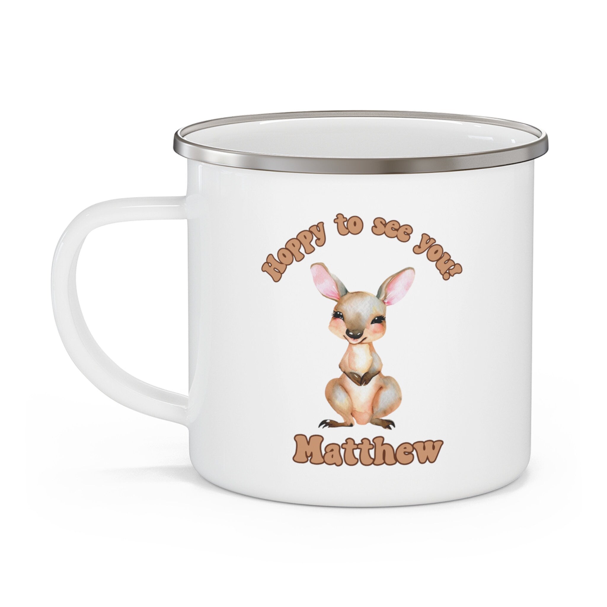 Personalized kids mug, hot chocolate mug for kids, camping mug , unbreakable enamel Mug for hot chocolate , coffee or tea