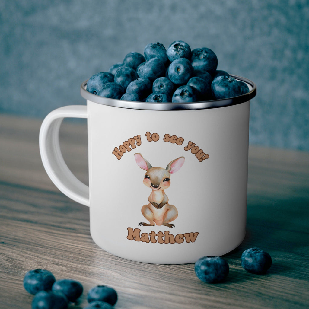 Personalized kids mug, hot chocolate mug for kids, camping mug , unbreakable enamel Mug for hot chocolate , coffee or tea