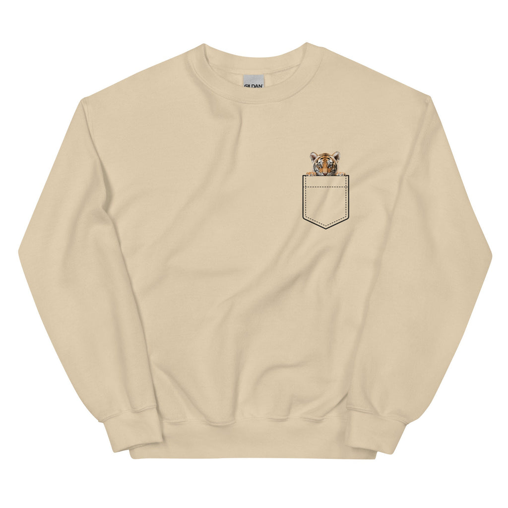 Tiger Cub Pocket Sweatshirt Personalize – Faux Pocket Graphic Sweater