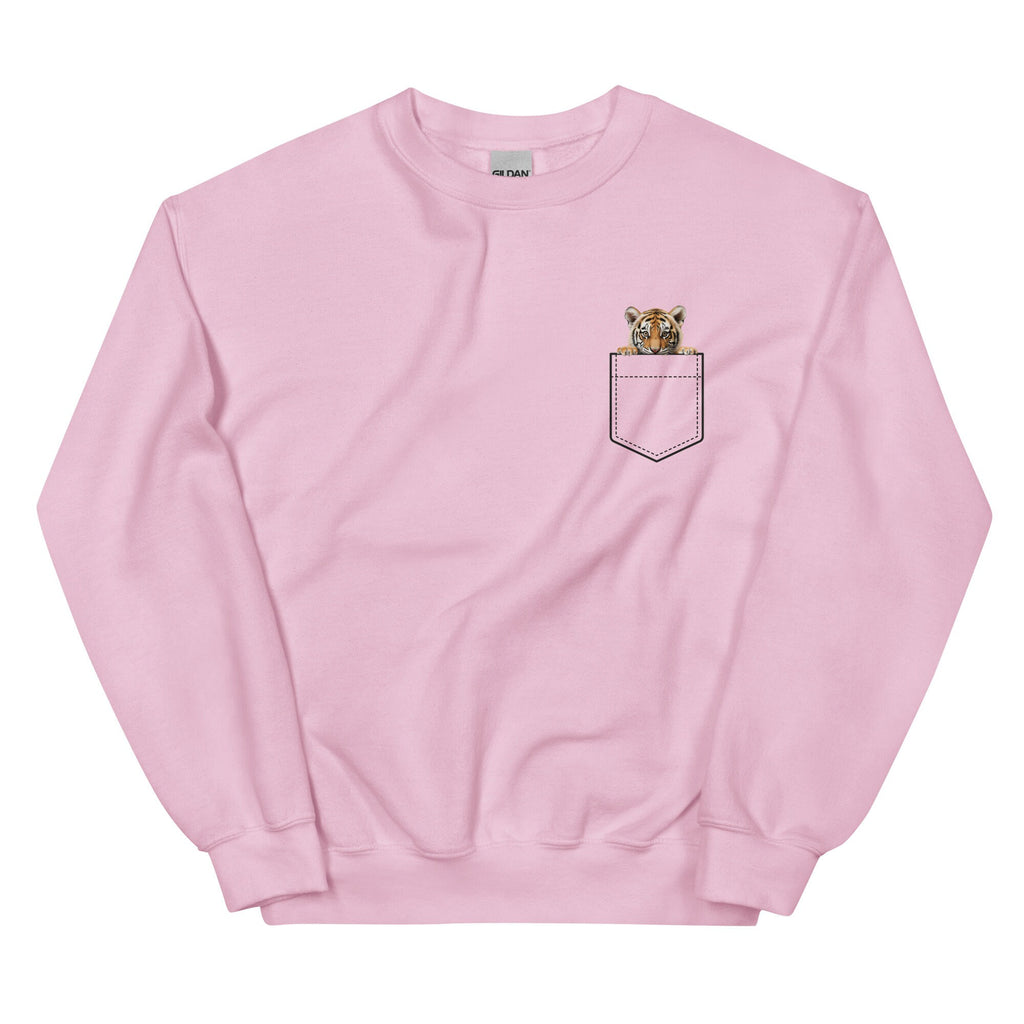 Tiger Cub Pocket Sweatshirt Personalize – Faux Pocket Graphic Sweater